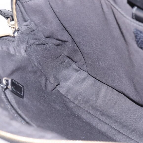 GUCCI Diamante Hand Bag Leather 2way Black Gold 344357 Auth 135065 - Picture 12 of 16